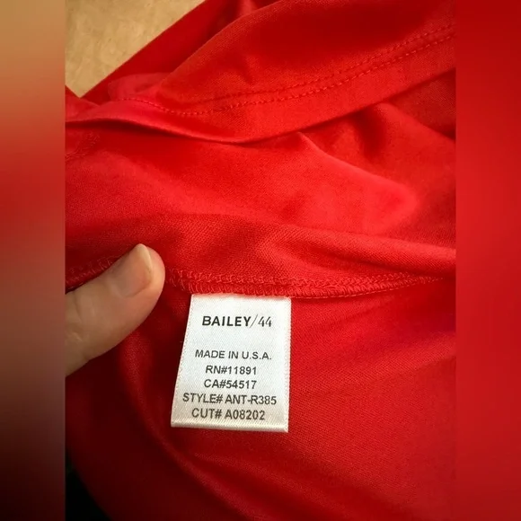 Anthropologie Bailey 44 Vibrant Red Mini romantic Dress - Picture 7 of 14